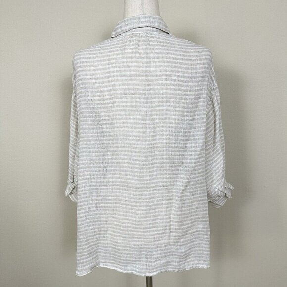 CP Shades 100% Linen Gigi Top Oversized Relaxed Fit Womens Size XS Coastal Boxy - Picture 11 of 15